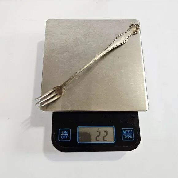 Antique William Adams Eaton Silver Plated Long Olive Pickle Cocktail Fork - Picture 7 of 7